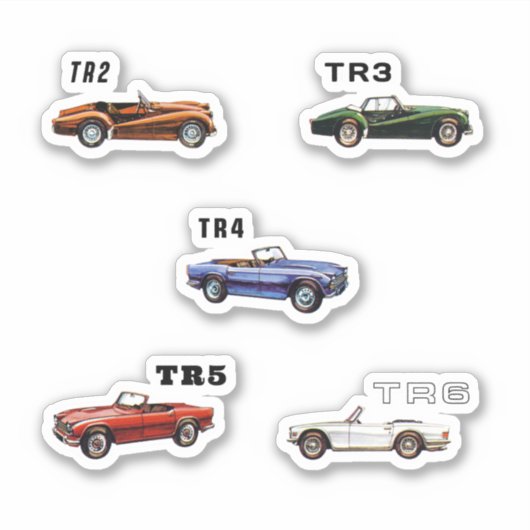 Triumph TR2 - TR6 Sticker (Voorkant)