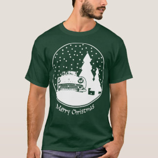 Triumph TR3 1950s Britse klassieker Kerstsneeuw g T-shirt
