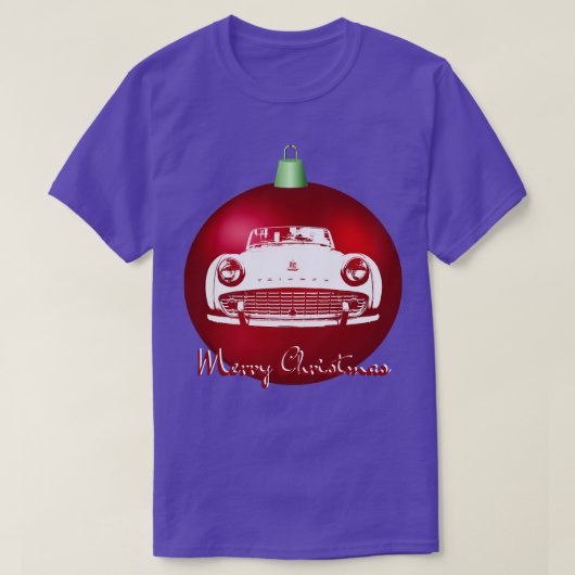 Triumph TR3 Britse klassieke monoblock Christmas b T-shirt (Design voorkant)