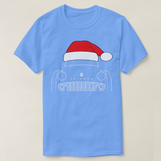 Triumph TR3 classic Christmas pet editie wit T-shirt (Design voorkant)
