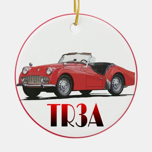 Triumph TR3A-Ornament Keramisch Ornament (Voorkant)