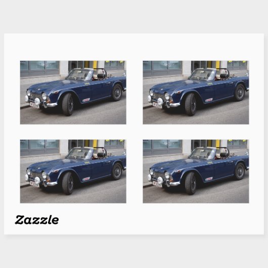 Triumph TR4 A Rechthoekige Sticker (Vel)