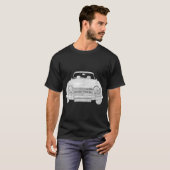 Triumph TR4 klassieke Britse sportwagen T-shirt (Voorkant volledig)
