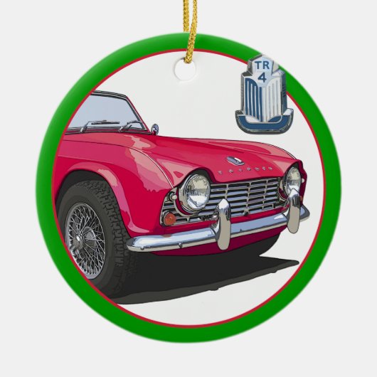 Triumph TR4-Ornament Keramisch Ornament (Voorkant)