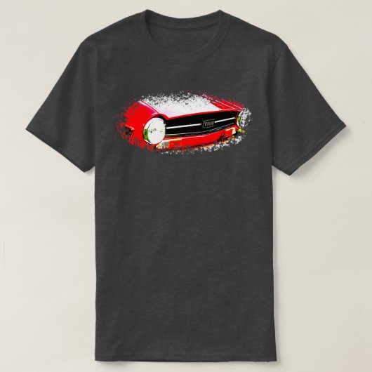 Triumph TR6 1970s Britse klassieke elementen zonde T-shirt (Design voorkant)