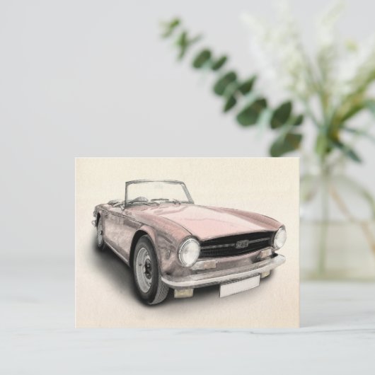 Triumph TR6 Briefkaart (Staand voorkant)