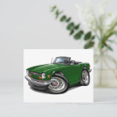 Triumph TR6 Green Car Briefkaart (Staand voorkant)