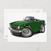 Triumph TR6 Green Car Briefkaart (Voorkant / Achterkant)