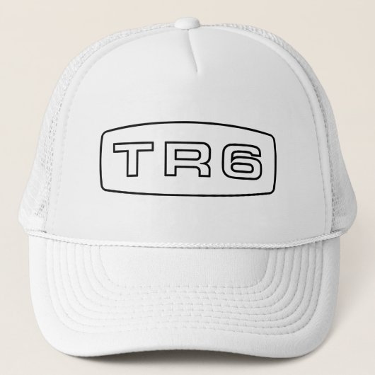 Triumph TR6 Logo (zwart) Trucker Pet (Voorkant)