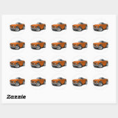 Triumph TR6 Oranje auto Ronde Sticker (Vel)