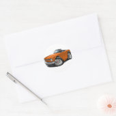 Triumph TR6 Oranje auto Ronde Sticker (Envelop)