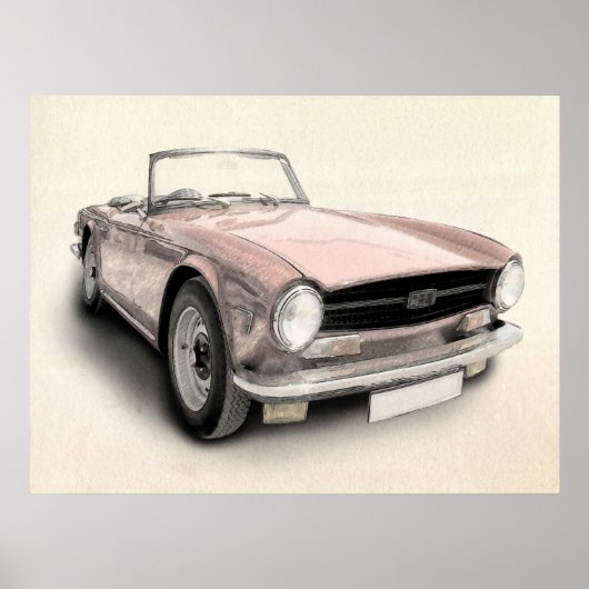 Triumph TR6 Poster (Voorkant)