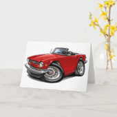 Triumph TR6 Red Car Kaart (Gele Bloem)