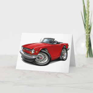 Triumph TR6 Red Car Kaart