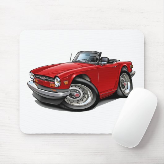 Triumph TR6 Red Car Muismat (Met muis)