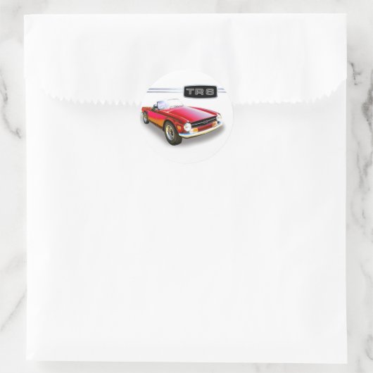 Triumph TR6 Ronde Sticker (Tas)