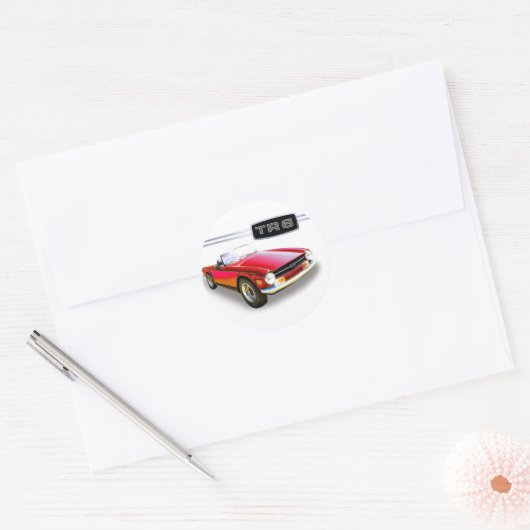 Triumph TR6 Ronde Sticker (Envelop)