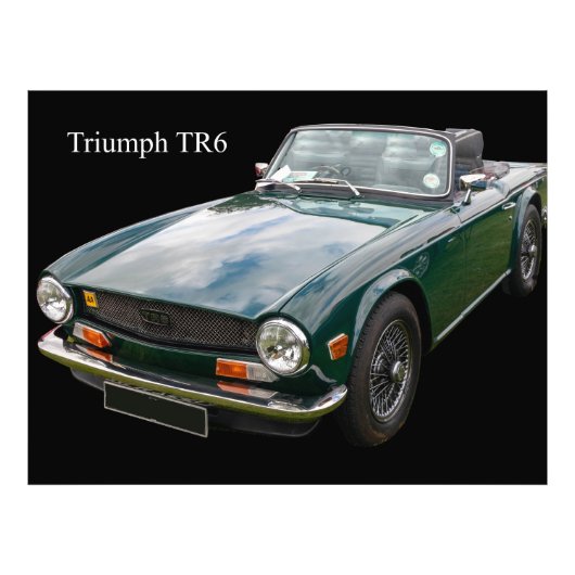 Triumph TR6 sportwagen Foto Afdruk (Voorkant)