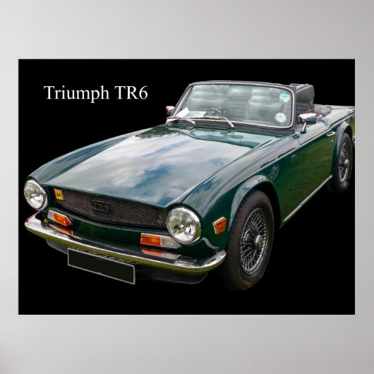 Triumph TR6 sportwagen Poster (Voorkant)