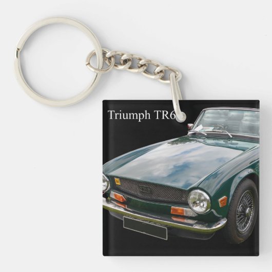 Triumph TR6 sportwagen Sleutelhanger (voorkant)