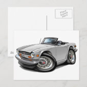 Triumph TR6 White Car Briefkaart (Voorkant / Achterkant)