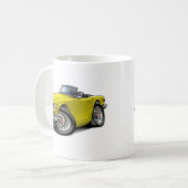 Triumph TR6 Yellow Car Koffiemok (Voorkant links)