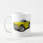 Triumph TR6 Yellow Car Koffiemok (Links)
