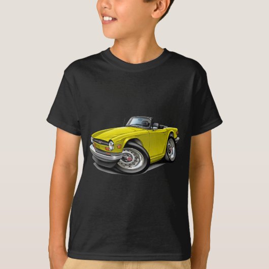 Triumph TR6 Yellow Car T-shirt (Voorkant)