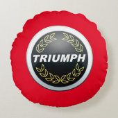 Triumph TR7 Badge-ontwerp Rond Kussen (Voorkant)