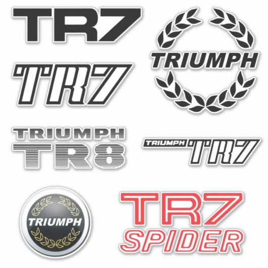 Triumph TR7 Badging Thema Sticker (Voorkant)