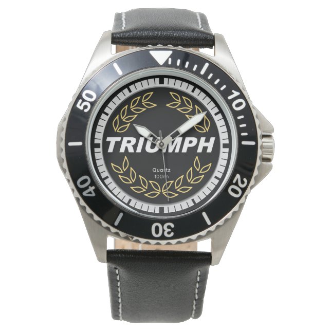 Triumph TR7 Laurel Wreath Watch Horloge (Voorkant)