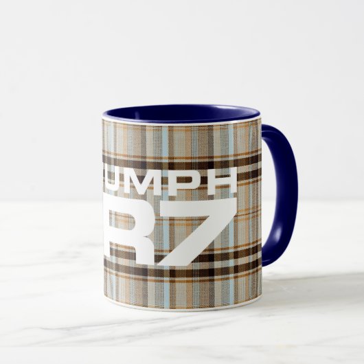 Triumph TR7 Navy Tartan Mok (Voorkant rechts)