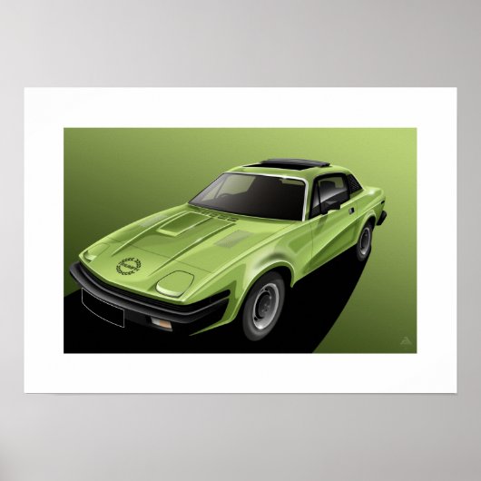 Triumph TR7 Poster Illustratie (Voorkant)