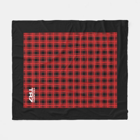 Triumph TR7 - Red Tartan / Pset Fleece Deken (Voorkant (Horizontaal))