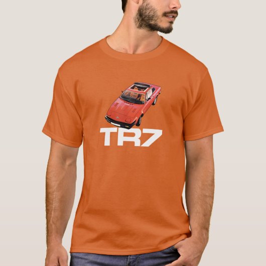Triumph TR7 Red with white T-shirt (Voorkant)