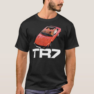 Triumph TR7 - Rood met witte logo Klassieke T-Shir T-shirt