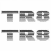 Triumph TR8 Logo Paar - Zwart Sticker (Voorkant)