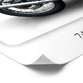 Triumph Trident T160 750 motorfiets - A3 Poster (Hoek)