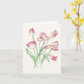 Triumph Tulips-ontwerp op wenskaarten Kaart (Gele Bloem)