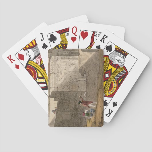 Triumphal Arch, Tripoli, bord 4 van 'A Narrative' Pokerkaarten (Achterkant)
