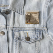 Triumphal Arch, Tripoli, bord 4 van 'A Narrative' Vierkante Button 5,1 Cm (In situ)