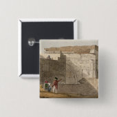 Triumphal Arch, Tripoli, bord 4 van 'A Narrative' Vierkante Button 5,1 Cm (Voorkant /achterkant)