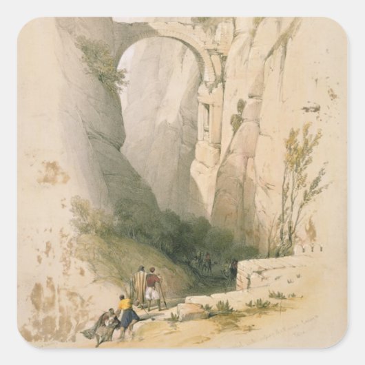 Triumphale Arch die de Ravine oversteekt en Petr l Vierkante Sticker (Voorkant)