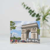 Triumphale Arch op Champs Elysesboulevard in Pari Briefkaart (Staand voorkant)