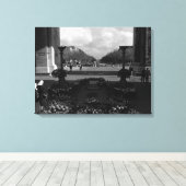 Triumphale arch van Parijs Onbekende soldaat Canvas Afdruk (Insitu (Houten vloer))