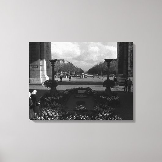 Triumphale arch van Parijs Onbekende soldaat Canvas Afdruk (Voorkant)