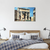 Triumphale Arch van Septimius Severus, gewijd aan Canvas Afdruk (Insitu (Slaapkamer))