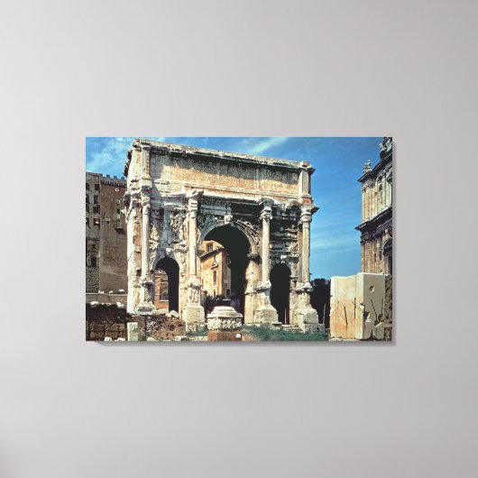 Triumphale Arch van Septimius Severus, gewijd aan Canvas Afdruk (Voorkant)