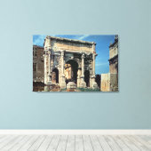 Triumphale Arch van Septimius Severus, gewijd aan Canvas Afdruk (Insitu (Houten vloer))