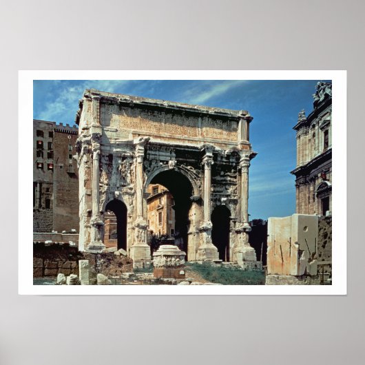 Triumphale Arch van Septimius Severus, gewijd aan Poster (Voorkant)